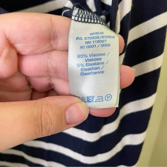 Boden Black & White Stripe Swing Tank Dress SZ 6L - Picture 6 of 9